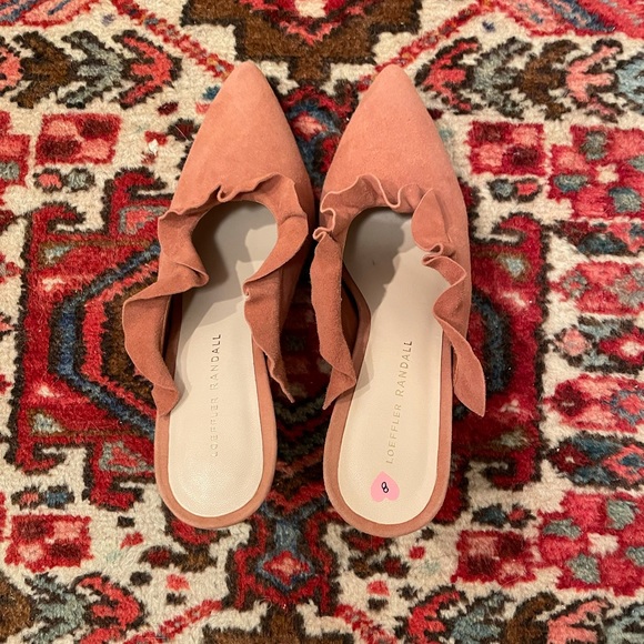 Loeffler Randall Suede Ruffle Mules - Picture 2 of 5